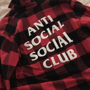 ASSC anti social social club thick flannel shirt